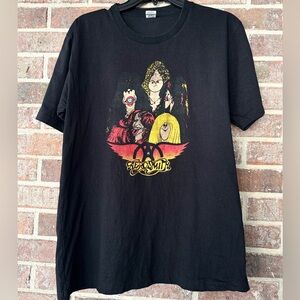 Aerosmith Black T-shirt Size Large